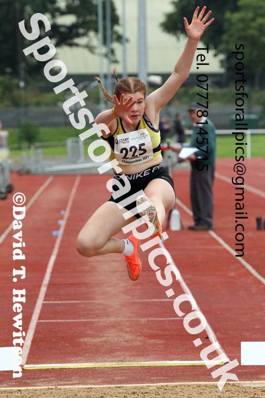 Women and Girls long jump, 2021 North Eastern Track and Field Champs., Middesbrough. Photo: David T. Hewitson/Sports for All Pics